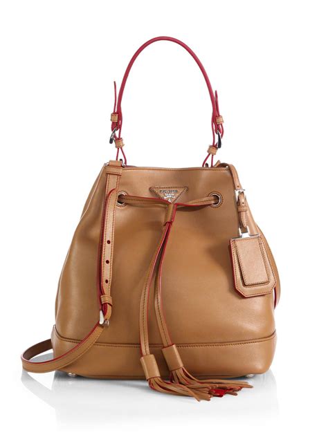 prada brown bucket bag|vintage Prada bucket bag.